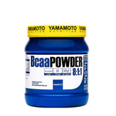 Yamamoto Nutrition BCAA Powder 8:1:1 container, 300g, unflavored, promoting muscle growth and recovery.